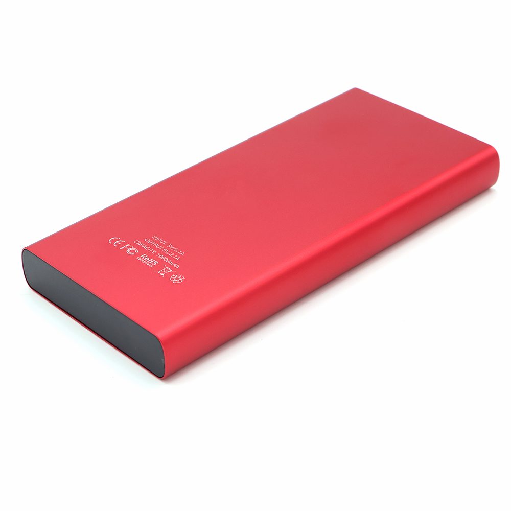 Внешний аккумулятор Höginn в металлическом корпусе, 10000mAh, красный. — изображение 3