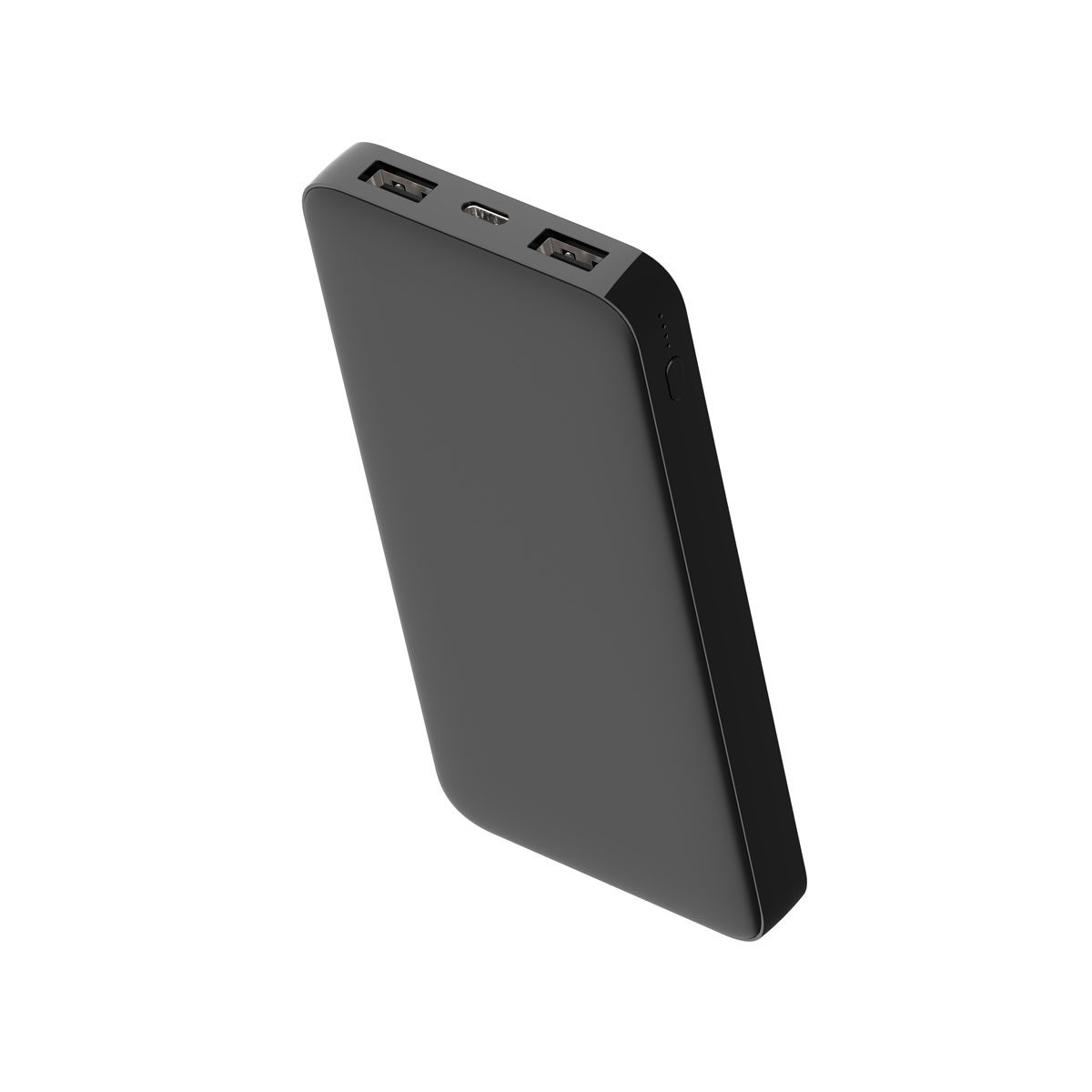 Внешний аккумулятор Polus, 10000 Mah, софт-тач покрытие, черный — изображение 3