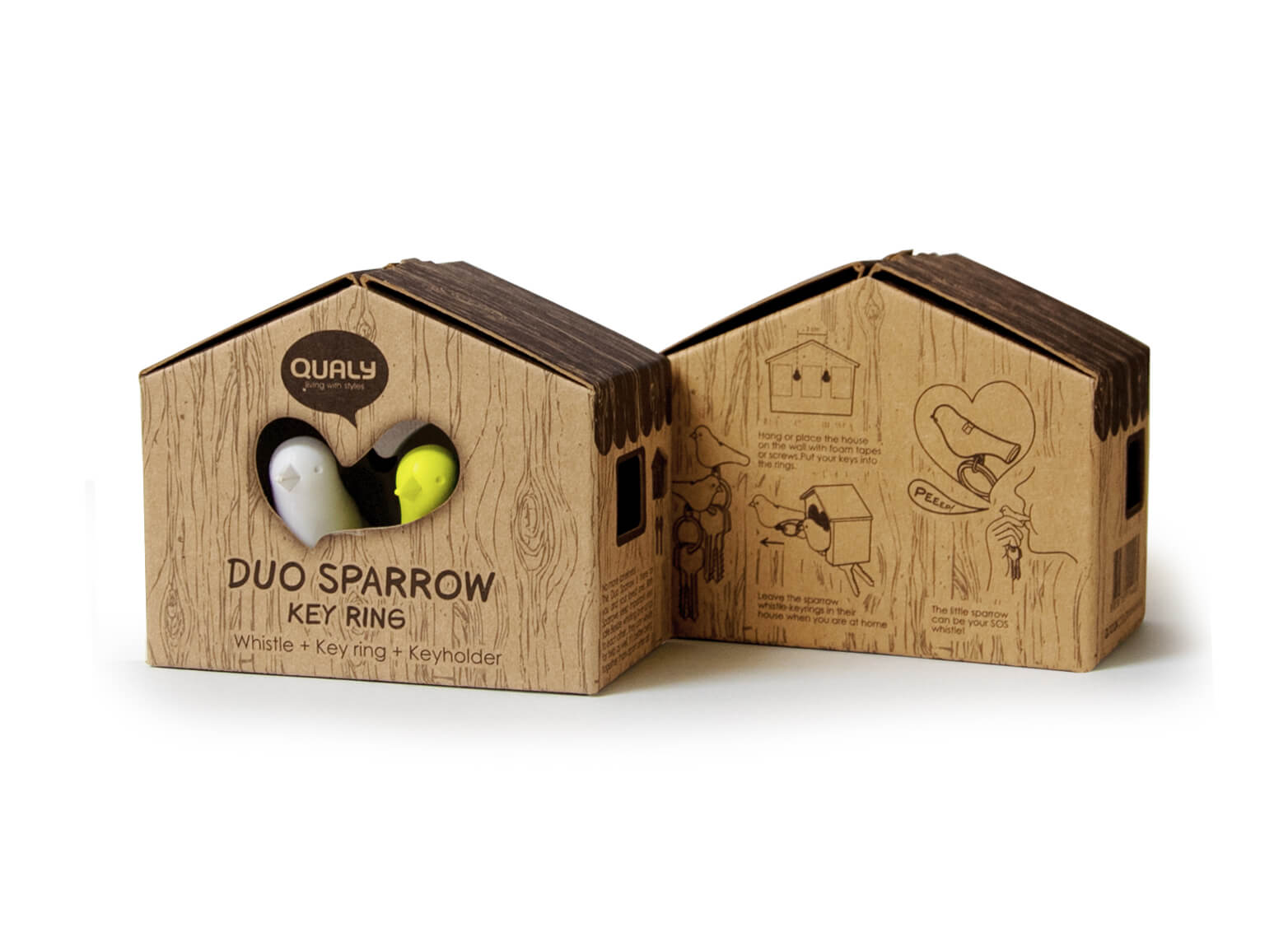 Держатель и брелок для ключей Duo Sparrow, черный — изображение 3