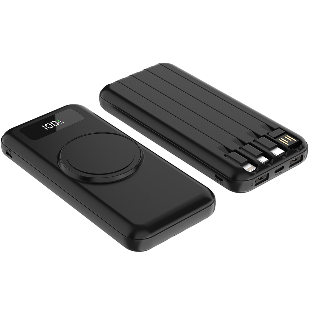 Внешний аккумулятор Authority с беспроводной зарядкой (5W), 10000 mAh, чёрный — изображение 4