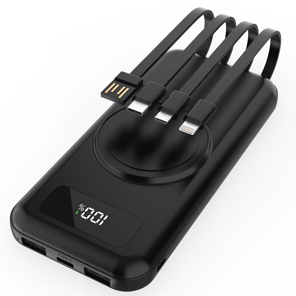 Внешний аккумулятор Authority с беспроводной зарядкой (5W), 10000 mAh, чёрный — изображение 5