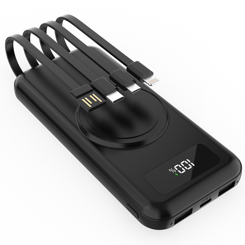 Внешний аккумулятор Authority с беспроводной зарядкой (5W), 10000 mAh, чёрный — изображение 7