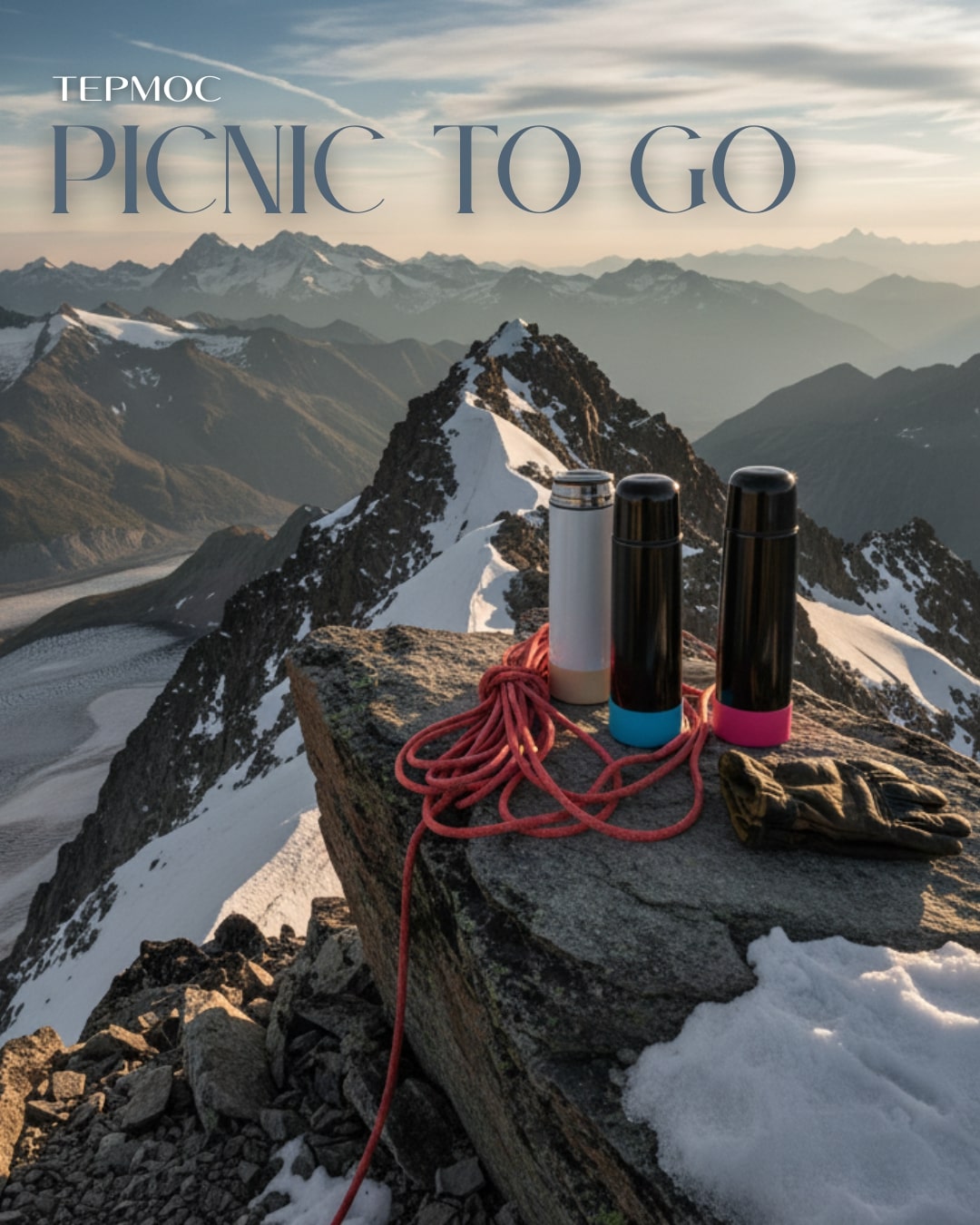 Термос Picnic Bright To Go, чёрный/розовый — изображение 2