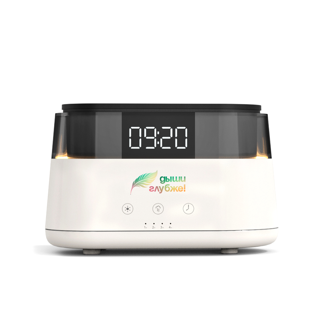 Светодиодный USB увлажнитель-ароматизатор Brava с часами с RGB подсветкой — изображение 2