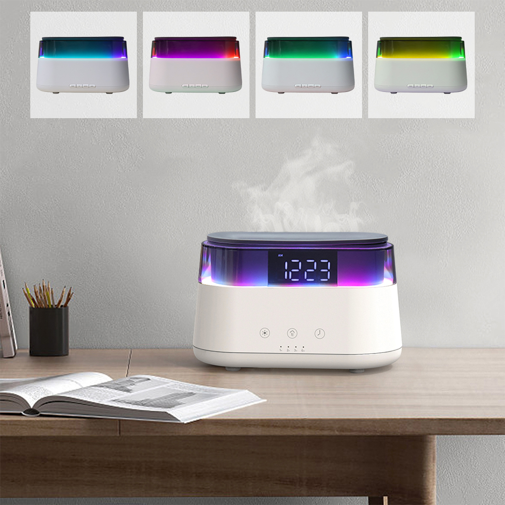 Светодиодный USB увлажнитель-ароматизатор Brava с часами с RGB подсветкой — изображение 3