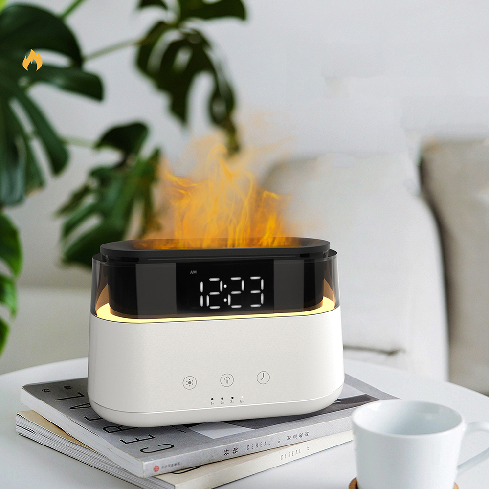 Светодиодный USB увлажнитель-ароматизатор Brava с часами с RGB подсветкой — изображение 7